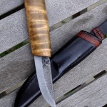 Whittling puukko (08 / 2010) - carbon steel, gray alder