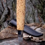 Kokemäki puukko (11 / 2010) - carbon steel, curly birch